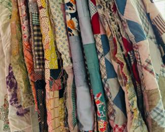 Another view of assorted quilt tops