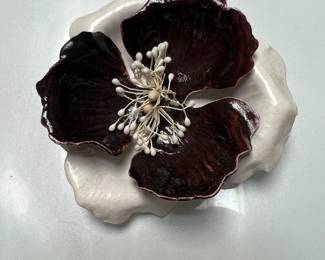 Large enamel flower pin