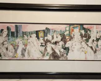 Signed leroy neiman lithograph P o l o lounge