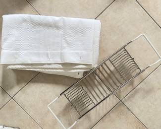 Shower Curtain & Bath Caddy.