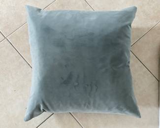 Down-Filled Pillow. Measures 18" x 18".