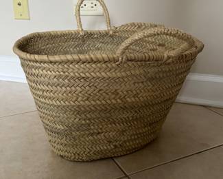 Woven Natural Fiber Basket.