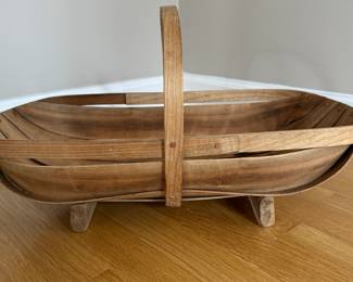 Vintage Basket with Handle. Measures 20" x 11". Photo 1 of 2.