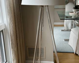 Pottery Barn Acrylic Tripod Floor Lamp. Measures 60" H. Photo 1 of 3.