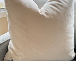 Down-Filled Pillow. Measures 18" x 18".