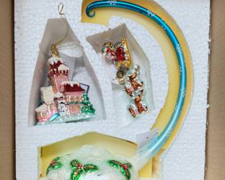 Christopher Radko Midnight Magic Ornament Set.