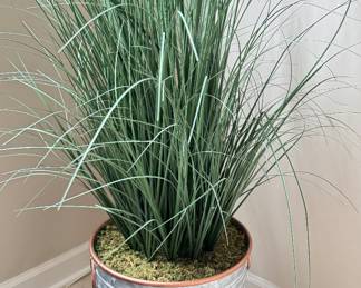 Sea Grass in Galvanized Tin.