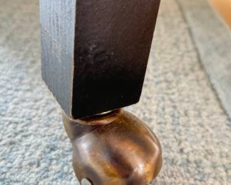 Pair of Custom Parsons-Style Skirted Dining Chairs with Nailhead Trim on Casters. Each Measures 21" W x 26" D x 40" H with 19" Seat Height. Photo 7 of 7.