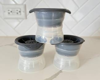 Set of 3 Oslo Silicone Ball Ice Cube Molds.