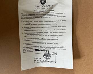 Tornasole Art, Signed and Numbered Vespa Print. Measures 15.5" x 12". Photo 4 of 4.