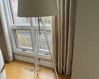 Pottery Barn Acrylic Tripod Floor Lamp. Measures 60" H. Photo 2 of 3.