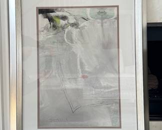 Neiman Marcus Sourced Original Abstract Acrylic Painting Signed By Artist. Measures 28" W x 36" H Including Frame. Photo 1 of 2.