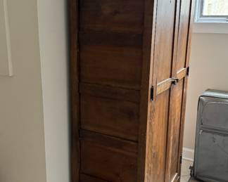 Vintage Two-Door Cabinet with Interior Shelving. Measures 29" W x 17" D x 66" H. Photo 2 of 3.