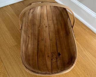 Vintage Basket with Handle. Measures 20" x 11". Photo 2 of 2.
