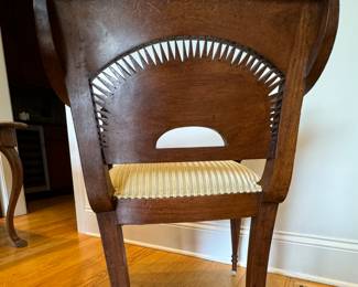 Set of 4 Hand-Carved Antique Portuguese Sunburst Chairs. Photo 5 of 5.