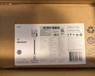 New, In Box, Dyson V8 Absolute Cordless Vacuum.