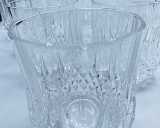 #214  Another view -  Longchamp Cristal D’ Arques Rock Tumblers  Quantity 14 - $60