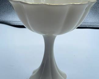 #225- Lenox Bel Conto Round footed Dish- $10                  6” height by 5 1/4 “ Diameter 