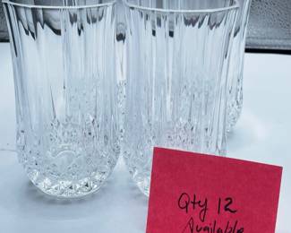 #215   Longchamp Cristal D’ Arques 8 oz.Tumblers  Quantity 12 - $48