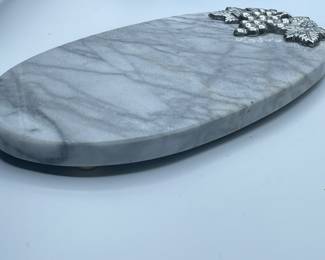 #264 Oval Marble Cheese server w grape design
