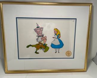 Disney  Alice in Wonderland serigraph cel COA - $90