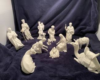13 piece Lenox White Bisque nativity set -$100