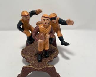Cast iron Rugby football players bank -$15