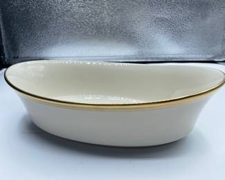 #223 - Lenox Eternal Oval Serving Bowl- 10” x 6.5” Qty 1 , $18