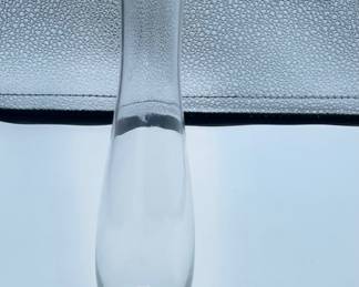 #258- Lunt Silver & Glass Bud Vase 10” -$8