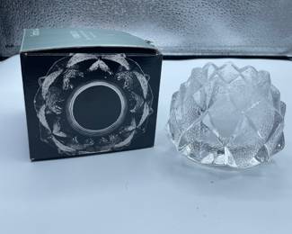 #220- Vintage Orrefors Artichoke Candle Holder $10