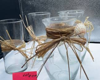 Lot #247 Misc Raffia Vases-$8