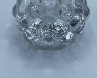 #221- Vintage Orrefors Raspberry Candle Holder $10