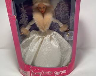 1998 Winter Evening Barbie special edition NIB -$12
