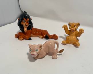 Disney Scar, young Simba , young Nala figurines