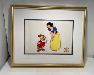Disney Snow White serigraph cel COA -$75