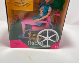 1996 Share a Smile Becky Barbie Wheelchair NIB -$12