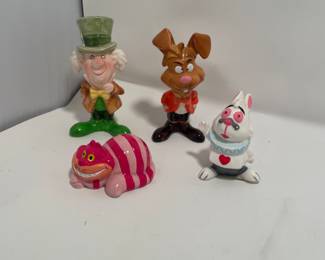 Alice in Wonderland - Mad Hatter, March Hare Rabbit, Chester Cat, White Rabbit