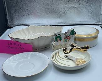Lot #256 Misc Cream & Gold Assortment-$8