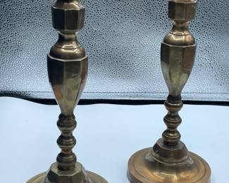 #263 Vintage Large Brass Candlestick holder11”