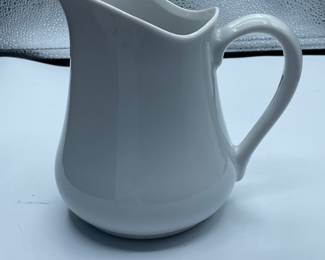 #255 Bia Cordon Bleu 6 3/4” White Pitcher-$8