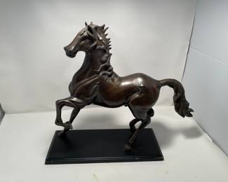 Bronze stallion figure statue -$30