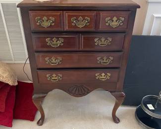 American Drew silver cabinet