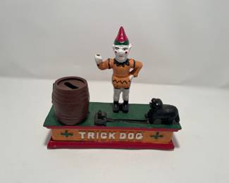 Cast iron Mechanical trick dog bank -$15
