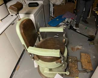 Porcelain Circle Seat..Barber Chair