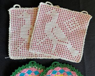 Vintage oven mitts