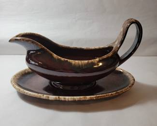 Vintage Hull Oven Proof USA, Brown Drip Glaze Pottery
