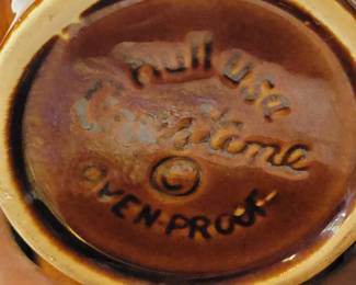 Vintage Hull Oven Proof USA, Brown Drip Glaze Pottery