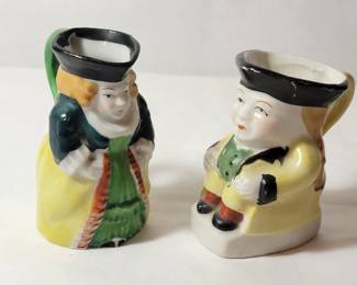 Vintage Mini Toby Character Jugs Mugs Pitchers Occupied Japan