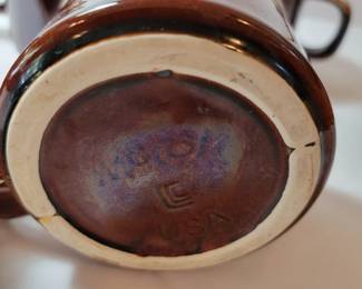 Vintage McCoy Pottery Brown Drip Glaze Coffee Cups 