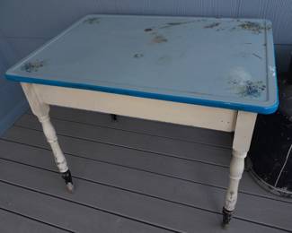 Antique Porcelain Top Table